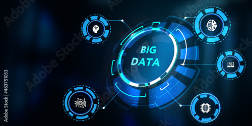 Business  Technology  Internet and network concept. Big Data Internet Information. 3d illustration