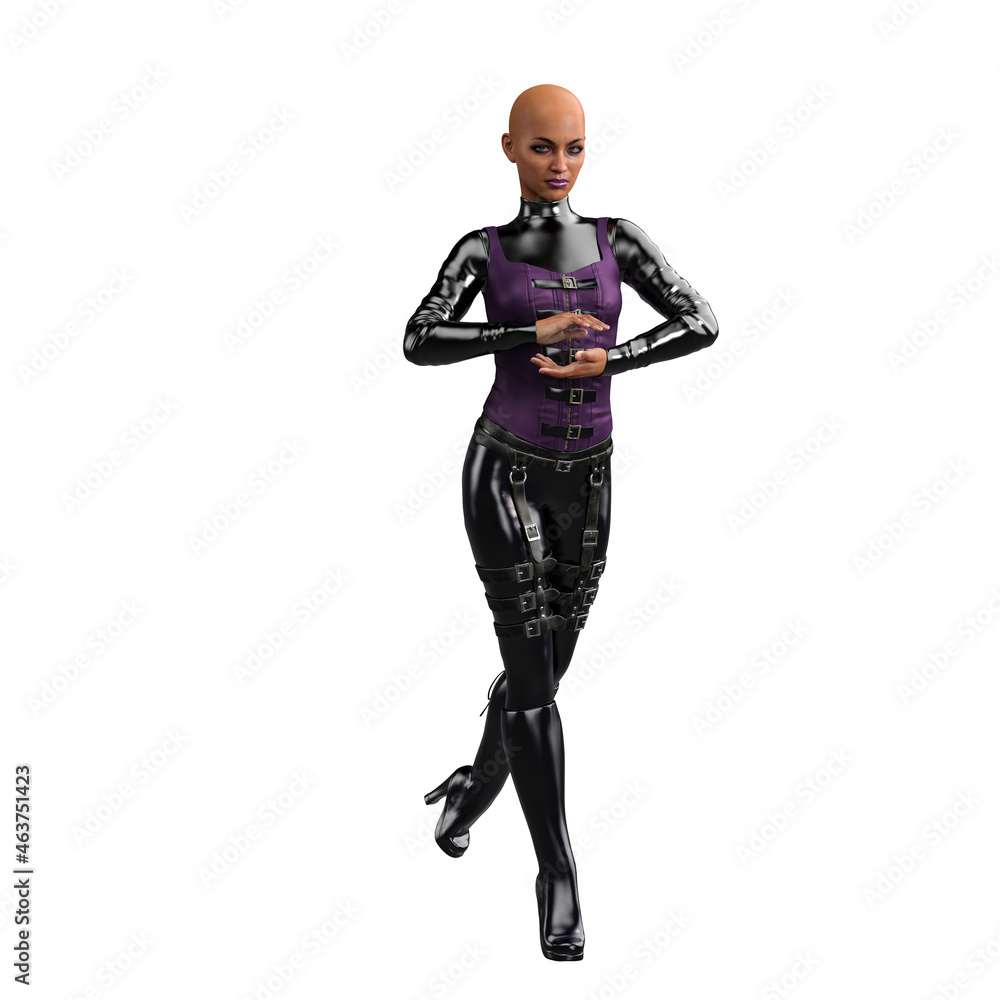 Urban Fantasy POC Indian Woman on Isolated White Background, 3D Rendering, 3D illustration Urban Fantasy POC Indian Woman on Isolated White Background, 3D Rendering, 3D illustration