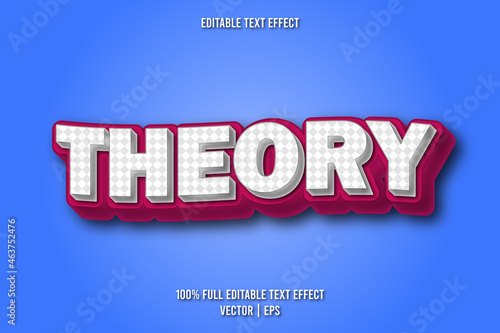 Theory editable text effect comic style