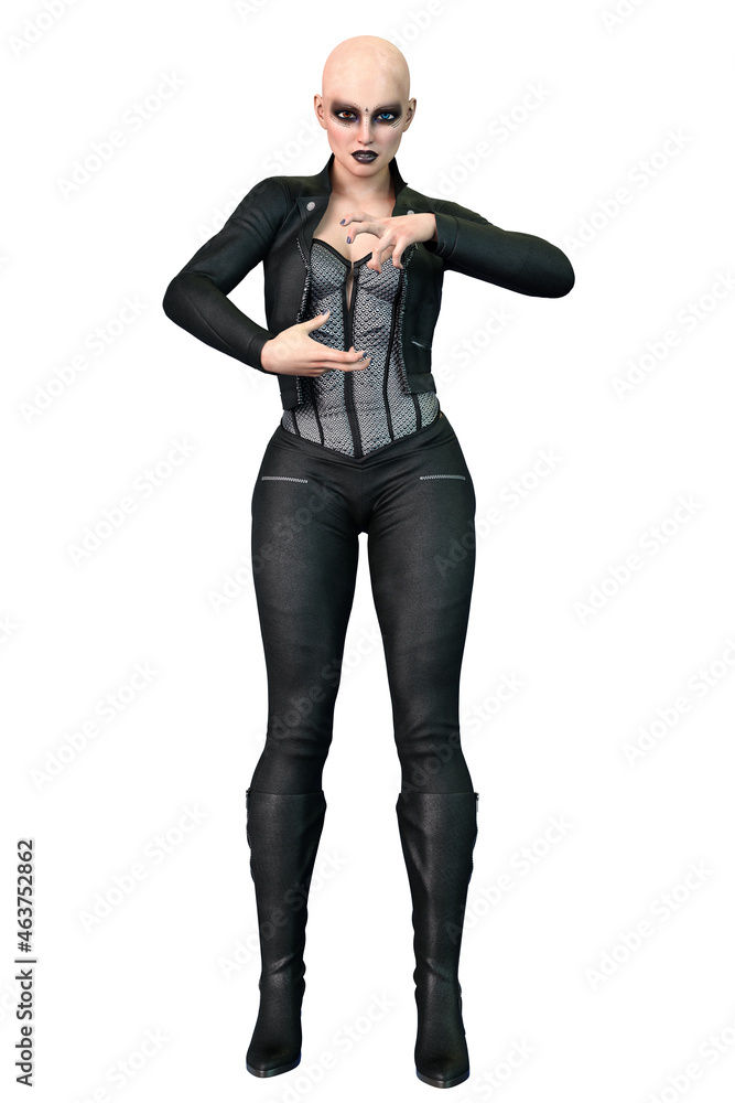 Caucasian Witch Woman, 3D Rendering, 3D illustration Caucasian Witch Woman, 3D Rendering, 3D illustration