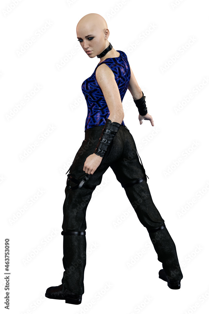 Urban Fantasy Goth Academy Teen, 3D Rendering, 3D illustration Urban Fantasy Goth Academy Teen, 3D Rendering, 3D illustration