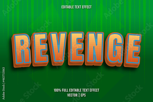 Revenge editable text effect retro style