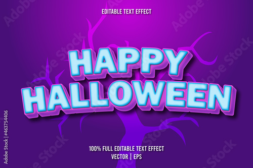 Happy halloween editable text effect comic style
