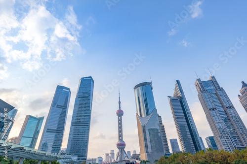 Canvas Print skyscrapers and skyline of shanghai, china.