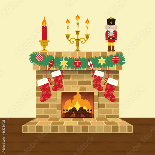 クリスマスの暖炉