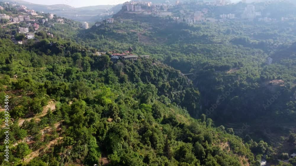 Panorama Of The Lush Green Woodlands In Mountainous Area Of Danniyeh, Lebanon. aerial Panorama Of The Lush Green Woodlands In Mountainous Area Of Danniyeh, Lebanon. aerial