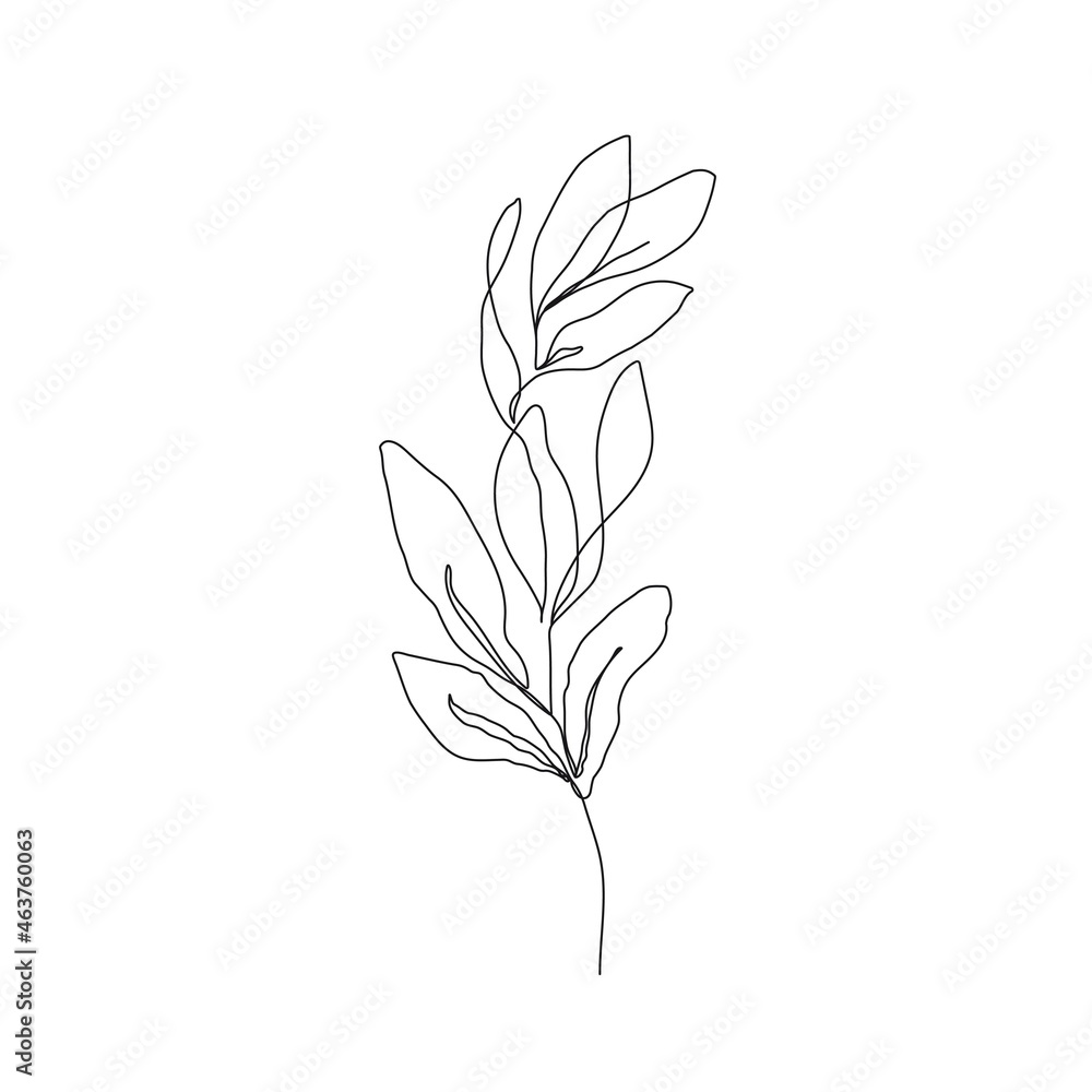 One Line Vector Drawing of Leaves Branch. Botanical Modern Single Line Art, Aesthetic Contour. Perfect for Home Decor, Wall Art Posters, or t-shirt Print, Mobile Case. Continuous Line Drawing One Line Vector Drawing of Leaves Branch. Botanical Modern Single Line Art, Aesthetic Contour. Perfect for Home Decor, Wall Art Posters, or t-shirt Print, Mobile Case. Continuous Line Drawing