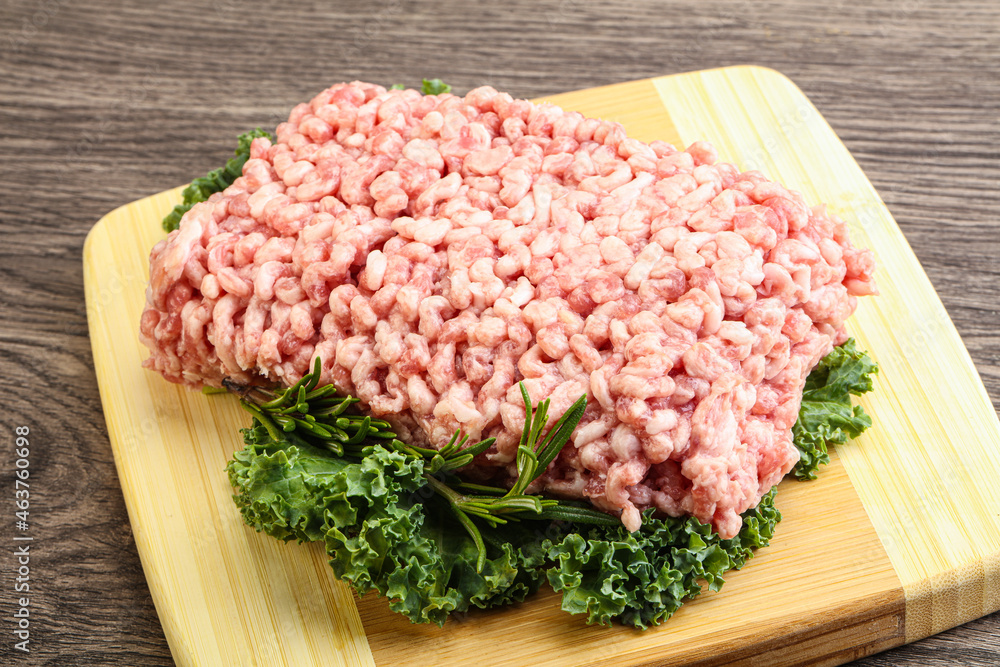 Raw pork minced meat for cooking Raw pork minced meat for cooking