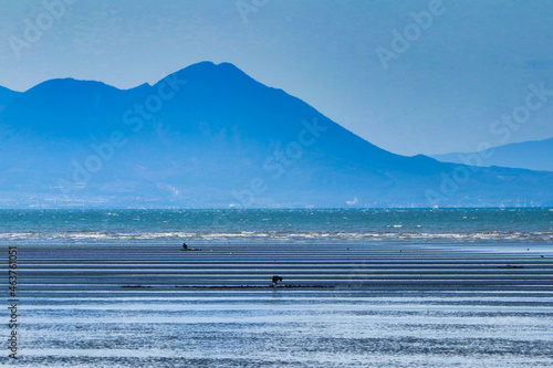 Mountain watching from tidal flats