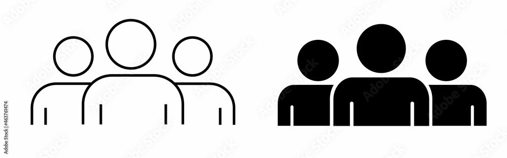 Squad simple icons set. Squad symbol vector