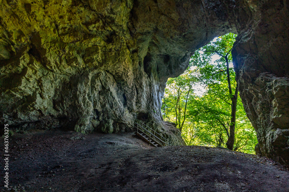 Breathtaking stalactite caves in the Danube valley near Beuron