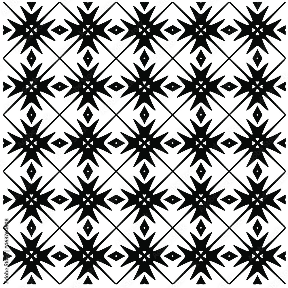 Seamless vector pattern in geometric ornamental style. Black pattern. Seamless vector pattern in geometric ornamental style. Black pattern.