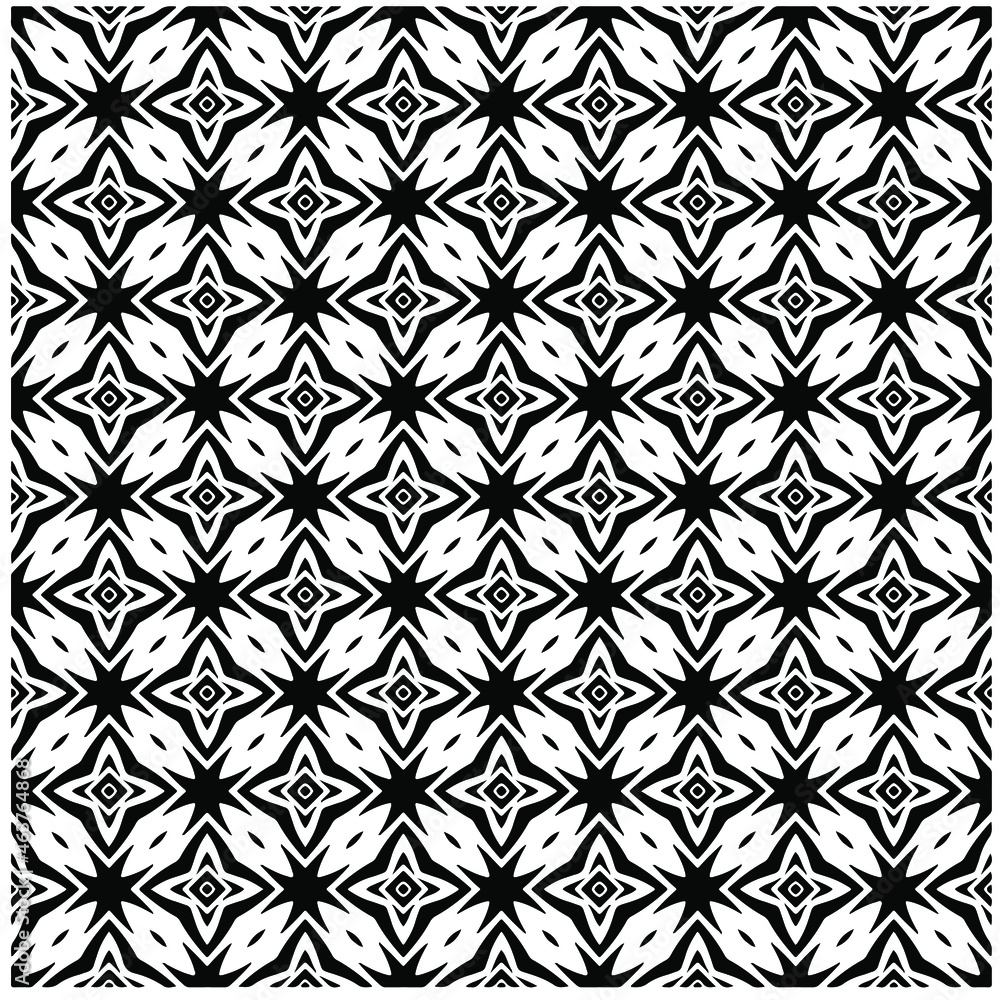 Seamless vector pattern in geometric ornamental style. Black pattern. Seamless vector pattern in geometric ornamental style. Black pattern.