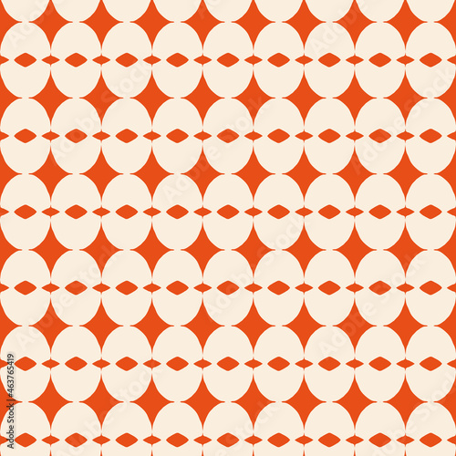 RETRO trendy seamless pattern with fuchsia orange and offwhite repeat pattern print background