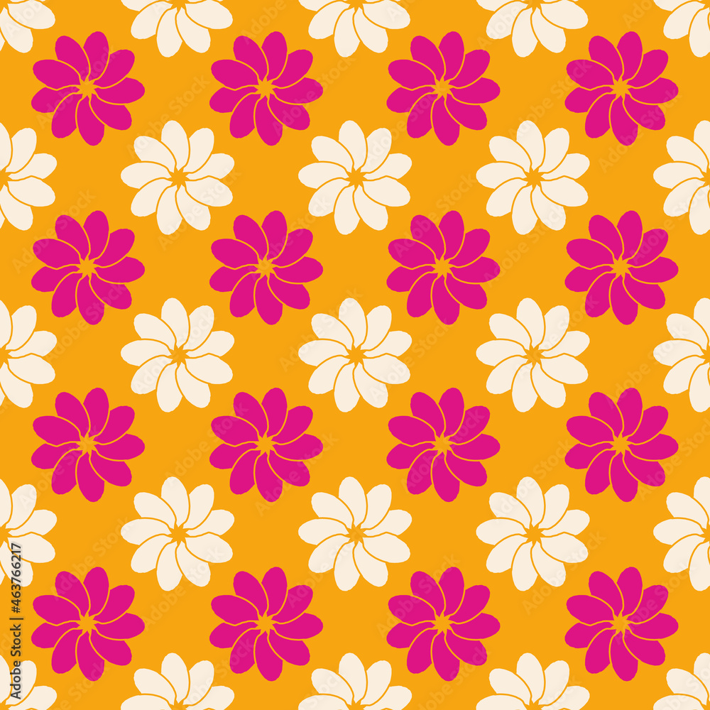 RETRO trendy seamless pattern with fuchsia orange and offwhite repeat pattern print background RETRO trendy seamless pattern with fuchsia orange and offwhite repeat pattern print background