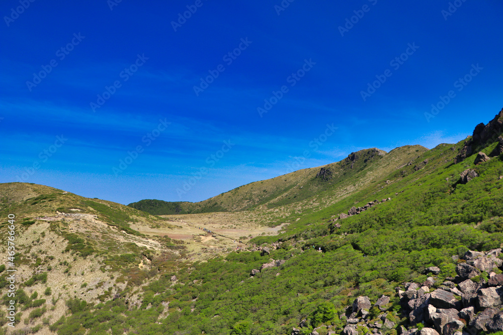 Fototapeta premium Kyushu Kuju mountain landscape
