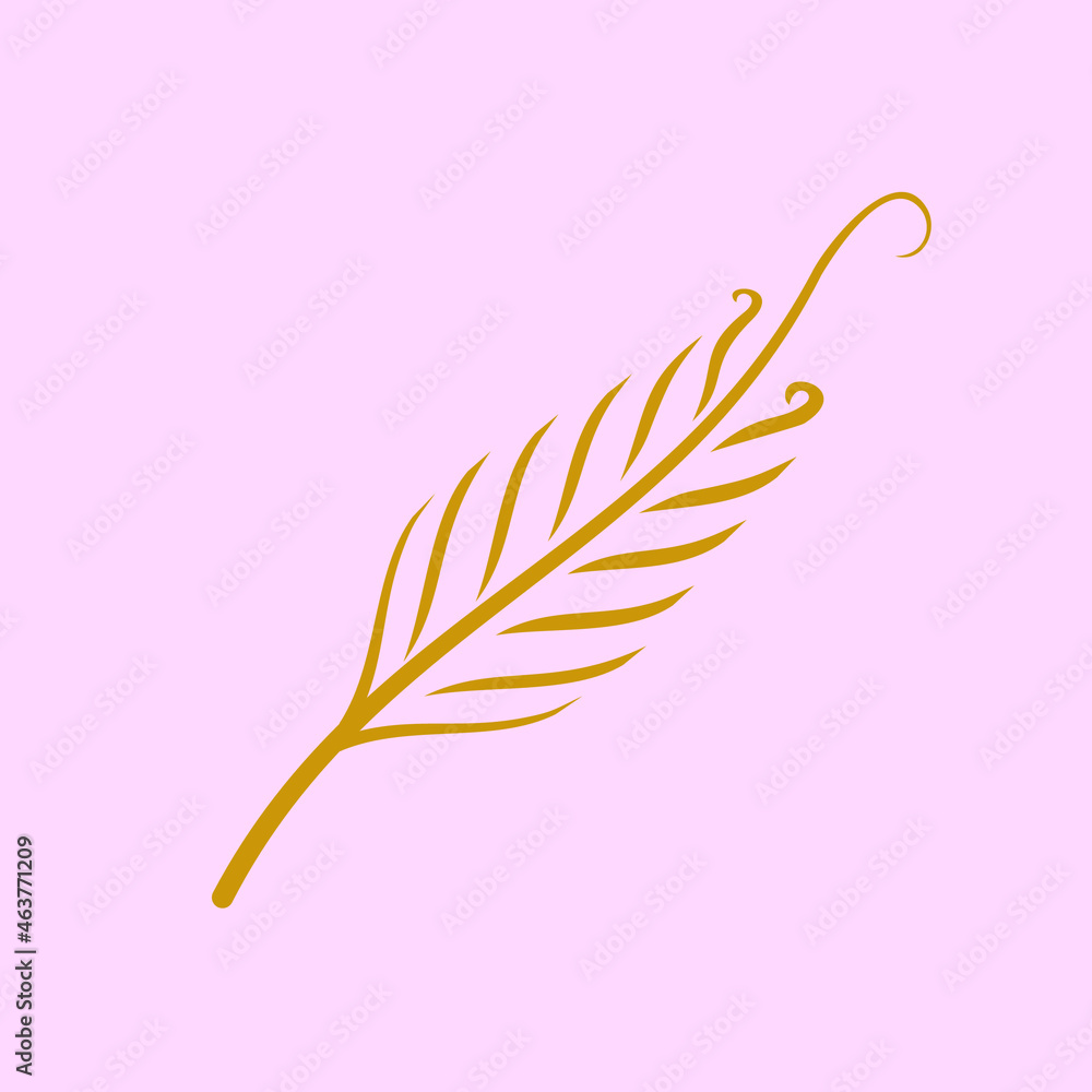 Fluffy, Feather, tropical leaf vector logo design Fluffy, Feather, tropical leaf vector logo design
