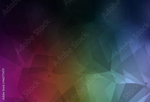 Dark Multicolor vector pattern with random polygonals.
