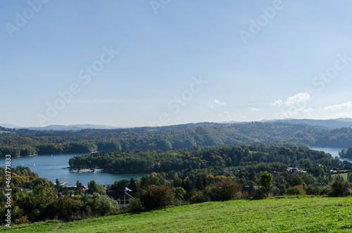 Panorama zalewu Solińskiego