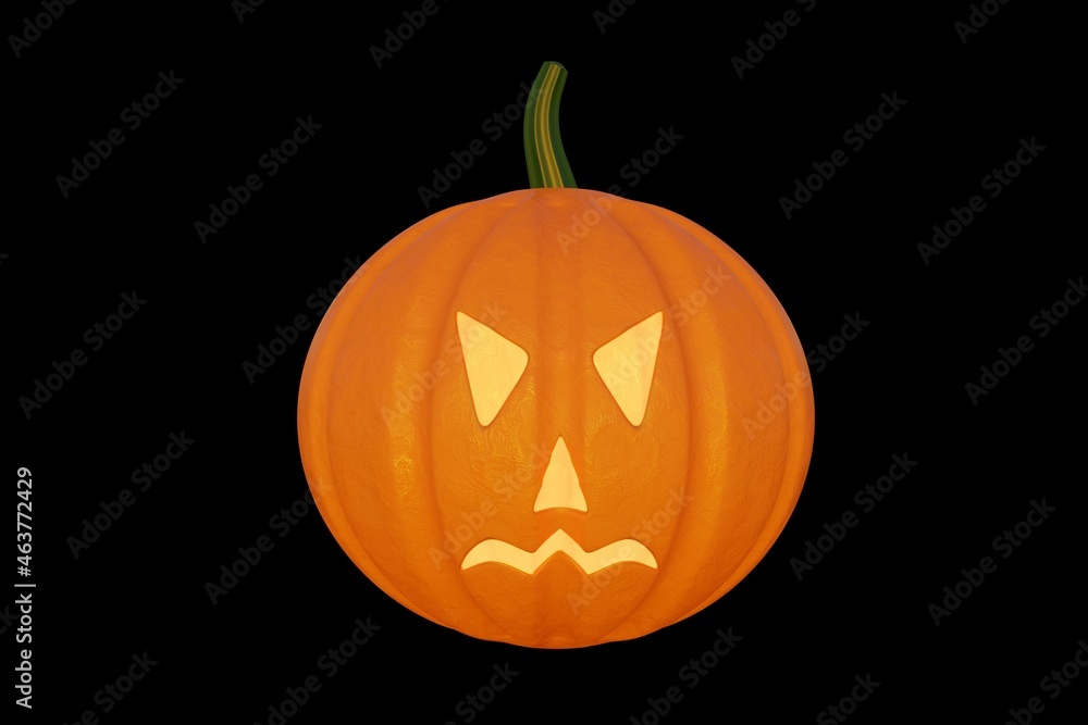 Halloween pumpkin on black background. 3D Render Halloween pumpkin on black background. 3D Render