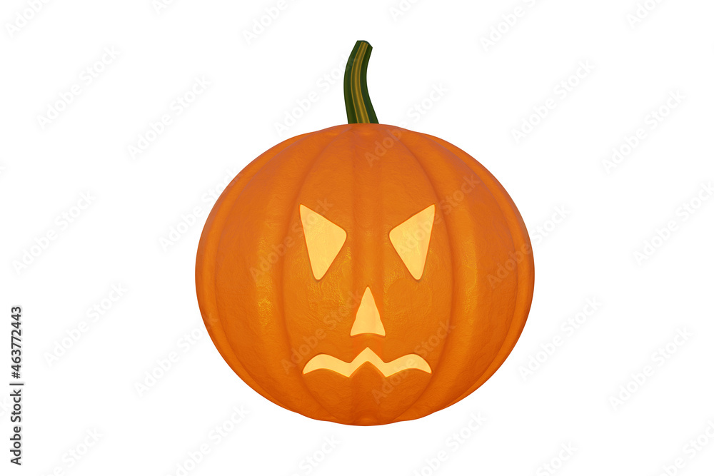 Halloween pumpkin on white background. 3D Render Halloween pumpkin on white background. 3D Render