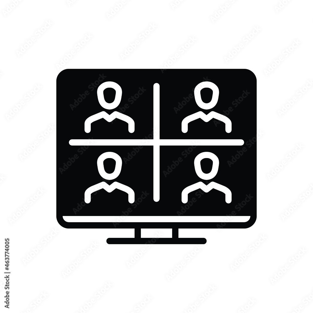 Black solid icon for conferences Black solid icon for conferences