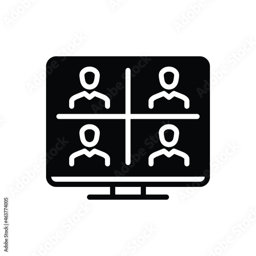 Black solid icon for conferences