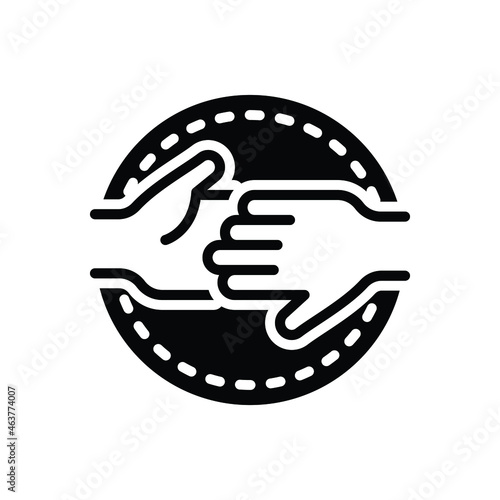 Black solid icon for committed