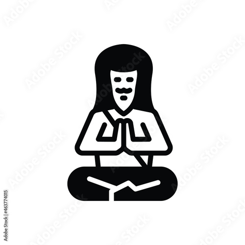 Black solid icon for guru