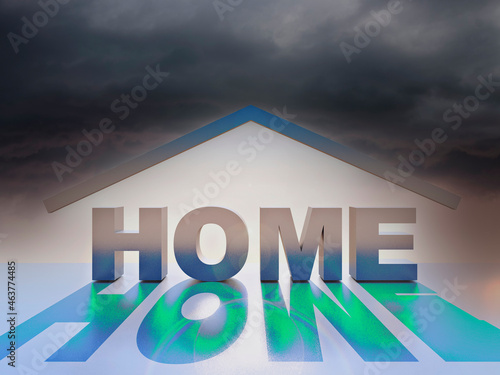 illustration of a roof sheltering from bad weather