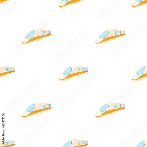 Modern high speed passenger commuter train pattern seamless background texture repeat wallpaper geometric vector