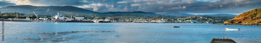The skyline of Killybegs in County Donegal - Ireland - All brands and logos removed