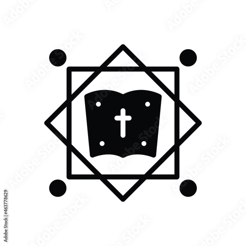Black solid icon for theology