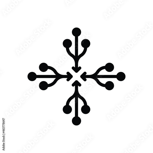 Black solid icon for convergence