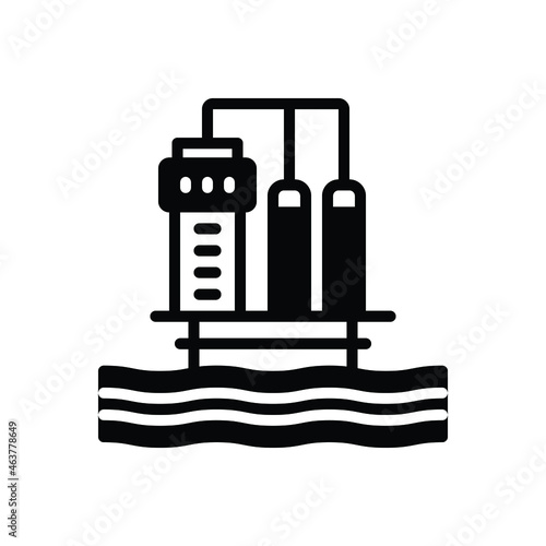 Black solid icon for refined