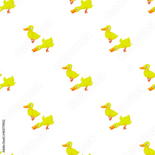 Two yellow ducks pattern seamless background texture repeat wallpaper geometric vector
