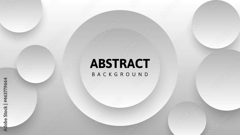 abstract 3D circle paper style layer background with white color abstract 3D circle paper style layer background with white color