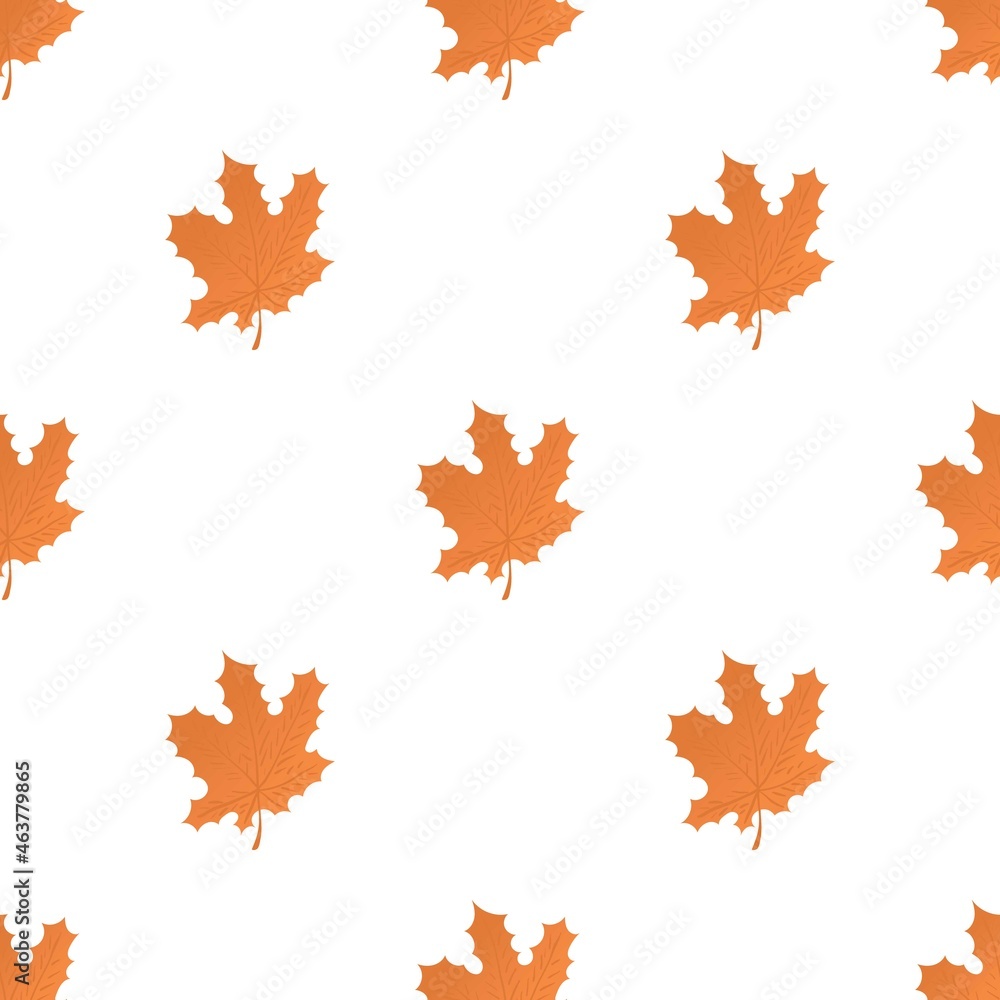 Orange maple leaf pattern seamless background texture repeat wallpaper geometric vector Orange maple leaf pattern seamless background texture repeat wallpaper geometric vector