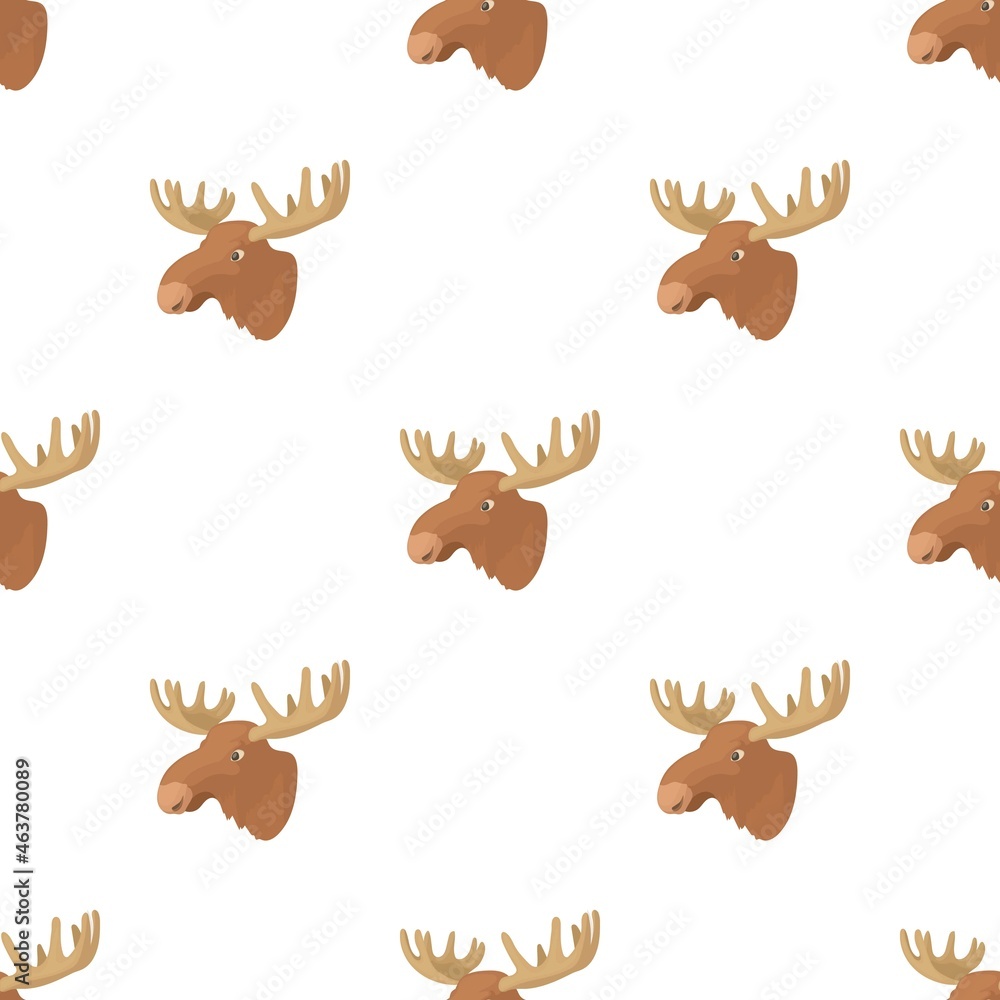 Head of elk pattern seamless background texture repeat wallpaper geometric vector Head of elk pattern seamless background texture repeat wallpaper geometric vector
