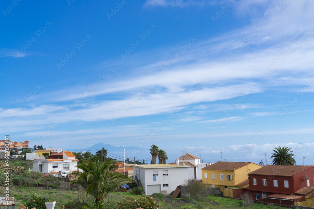 Small romantic cottages on the Canary Island of La Palma, Spain