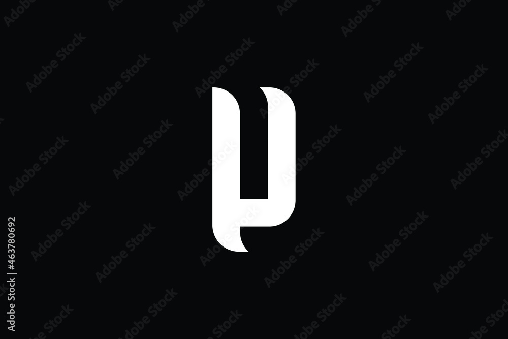 P logo letter design on luxury background. P logo monogram initials letter concept. UP icon logo design. PU elegant and Professional letter icon design on black background. P PU UP