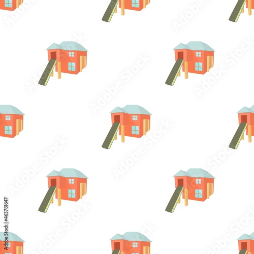 Sawmill building pattern seamless background texture repeat wallpaper geometric vector
