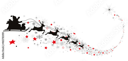PÈRE NOËL SUR UNE VAGUE D'ÉTOILES
