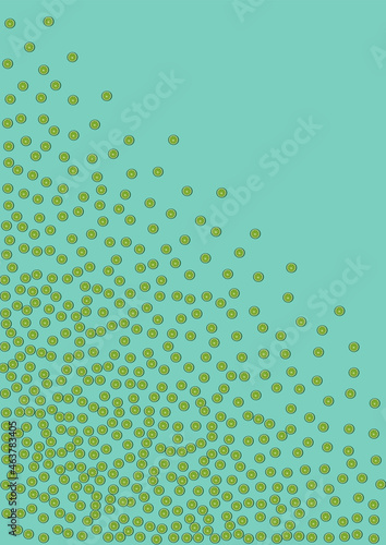 Bright Fruit Background Green Vector. Wrapping Illustration. Light green Lime Levitation. Summer Greenish Pattern.