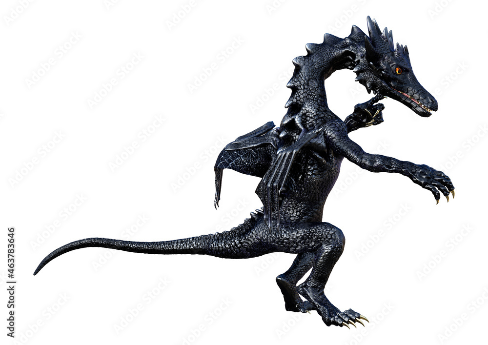 Fototapeta premium 3D Rendering Fairy Tale Dragon on White