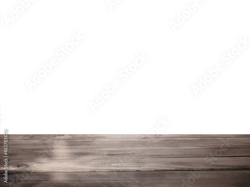 Empty table top with isolated background for product presentation