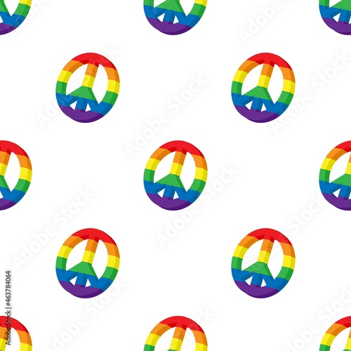 LGBT peace sign pattern seamless background texture repeat wallpaper geometric vector