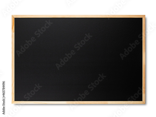 school black chalk board in a wooden frame, isolate on a white background