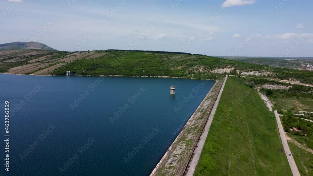 Drone flight along Ogosta reservoir, Montana, Bulgaria Drone flight along Ogosta reservoir, Montana, Bulgaria