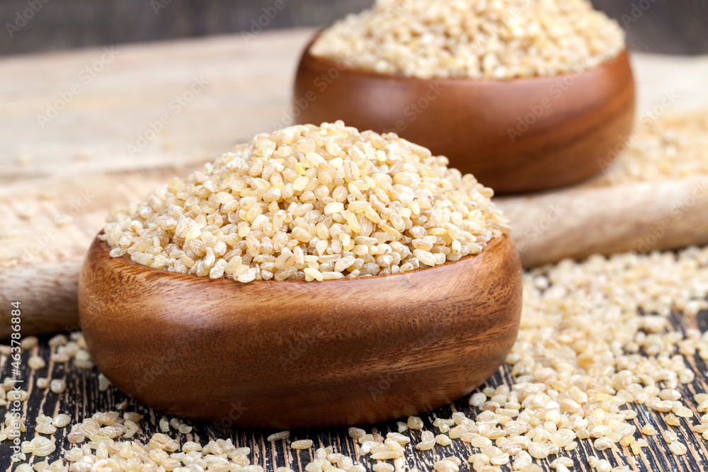 raw bulgur porridge that is not cooking raw bulgur porridge that is not cooking